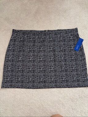 Apt. 9 Black & White Tweed Mini Skirt